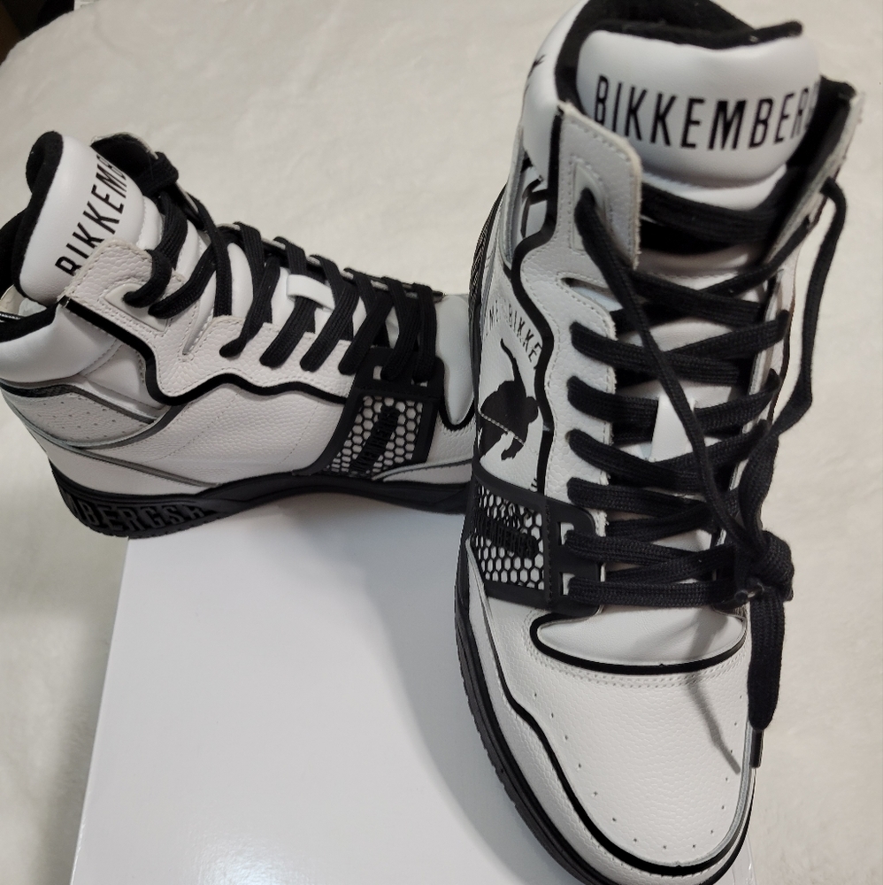 BNIB BIKKEMBERGS SIGGER HIGH-TOP LACE-UP MEN'S SNEAKERS US 9.5